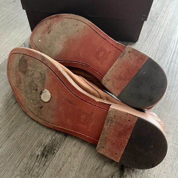 Trask Ali Camel Italian Washed Sheepskin Flats - Picture 11 of 14